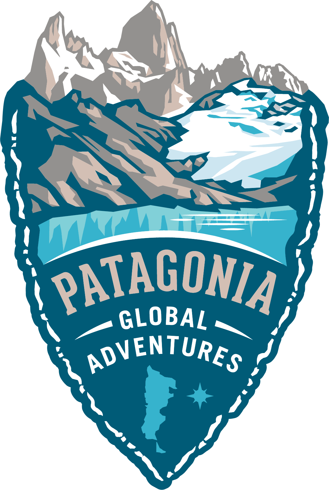 Patagonia_GA_logo medal design for the Patagonia Global Adventure