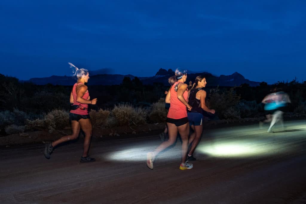 group running in the dark