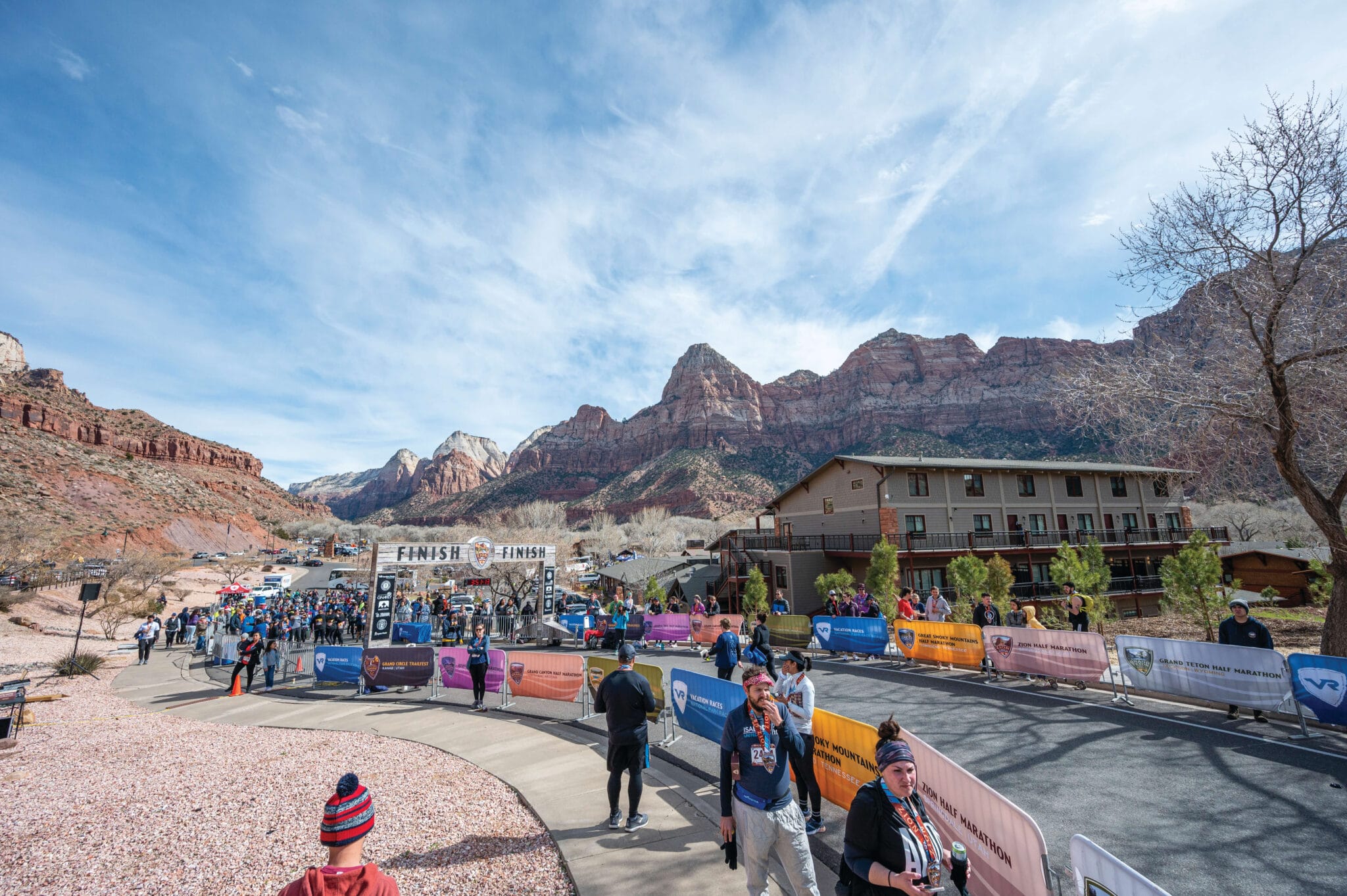 Zion H 2020_Z6R0515 finish line at the zion half marathon