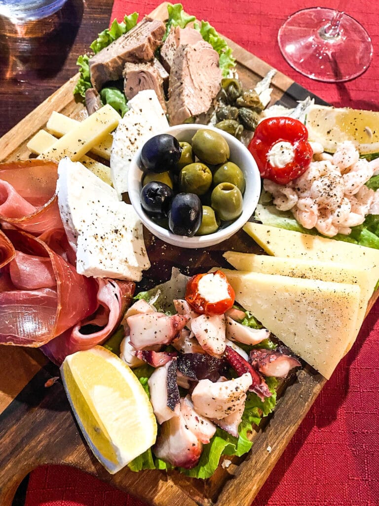 A platter of antipasti