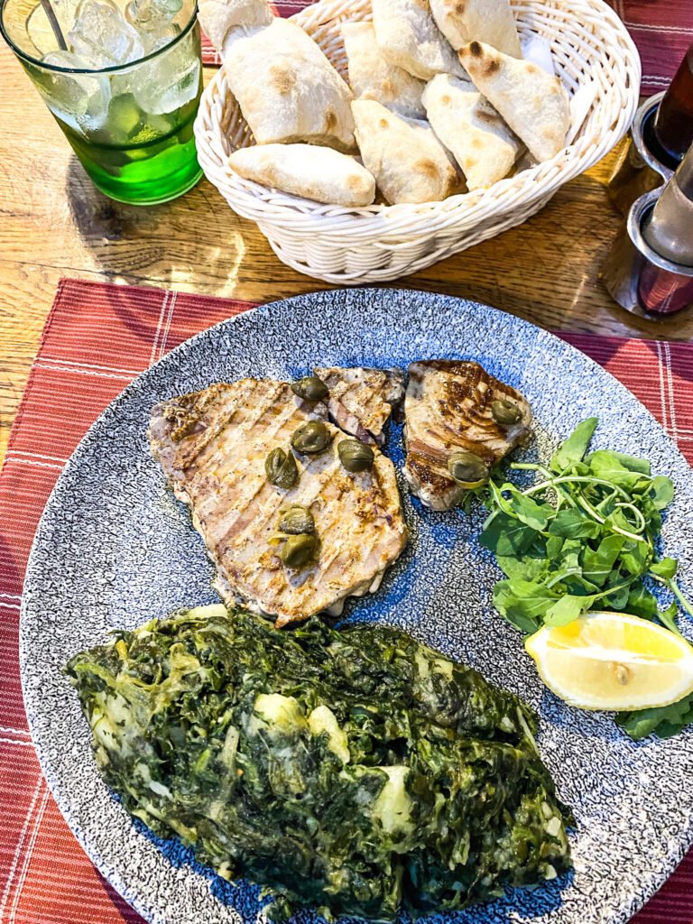 A plate of Croatian Mediterranean food