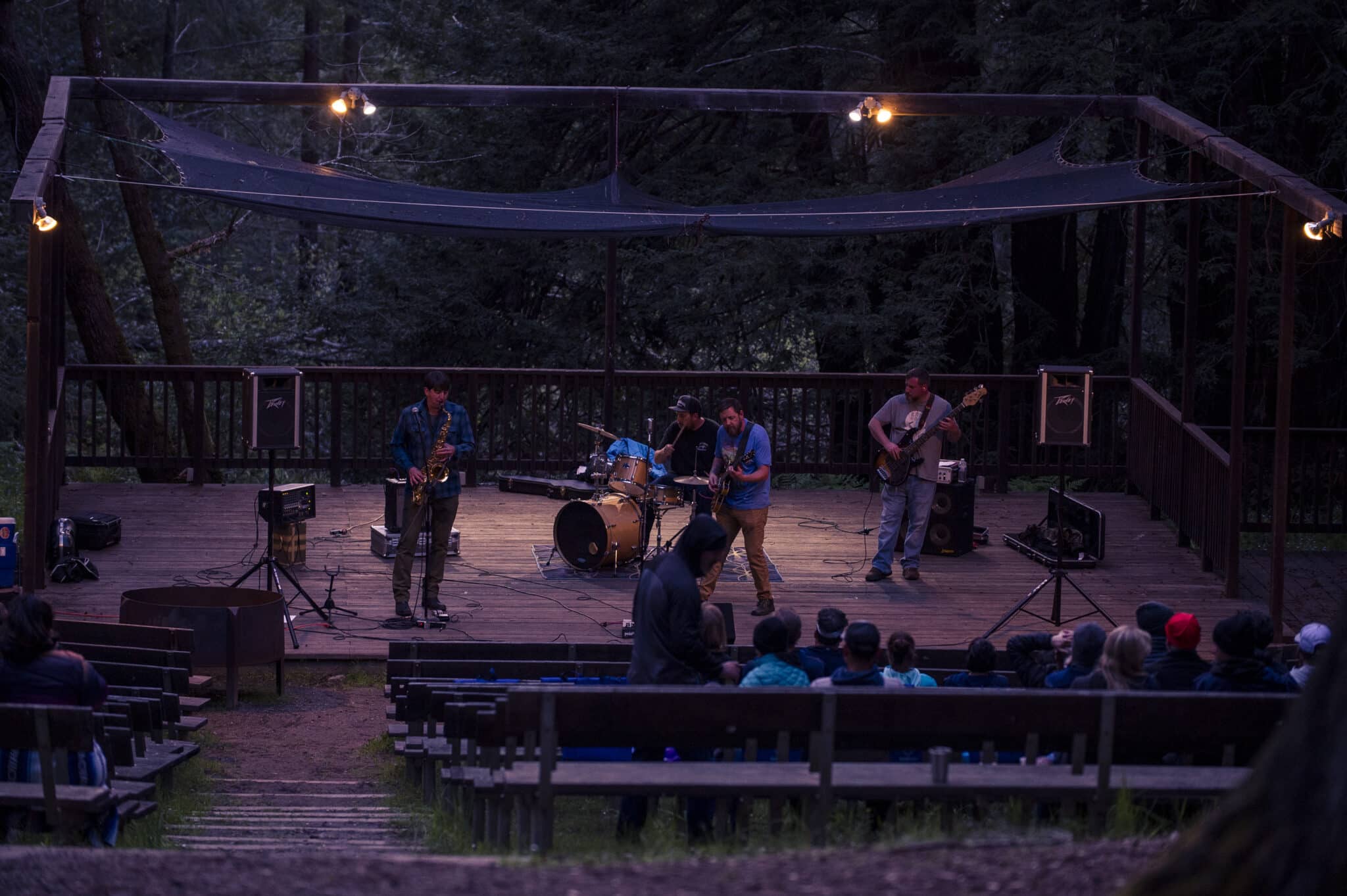 Evening live music at Coastal Redwoods Trailfest