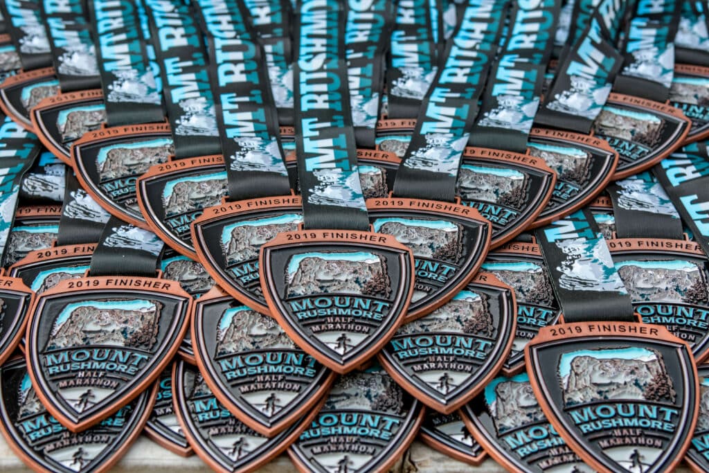 2019 Vacation Races Mount Rushmore Half Marathon finisher medals