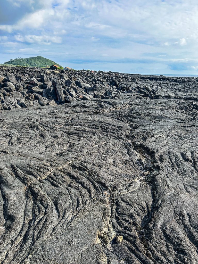 Portugal the Azores volcanic terrain under blue skies at the Global Adventures all-inclusive running trip