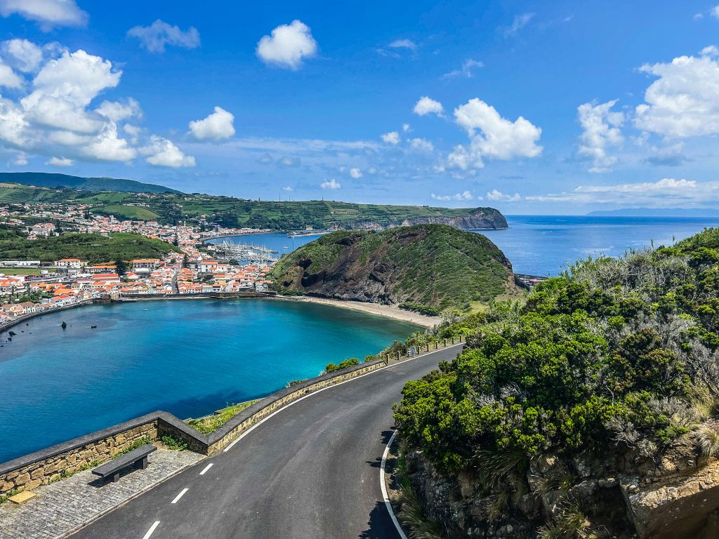 Portugal the Azores greenery under blue skies at the Global Adventures all-inclusive running trip