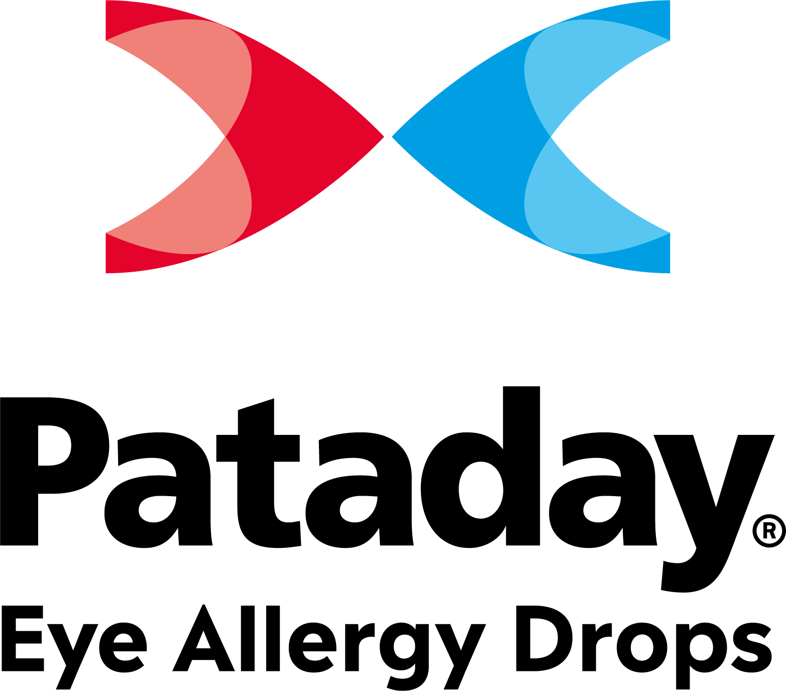 Pataday_Eye Allergy Drops Logo Black_Outlined Logo for Pataday, Vacation Race's series sponsor.