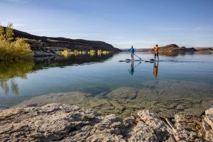 Paddlers in Quail Creek enjoying a serene afternoon